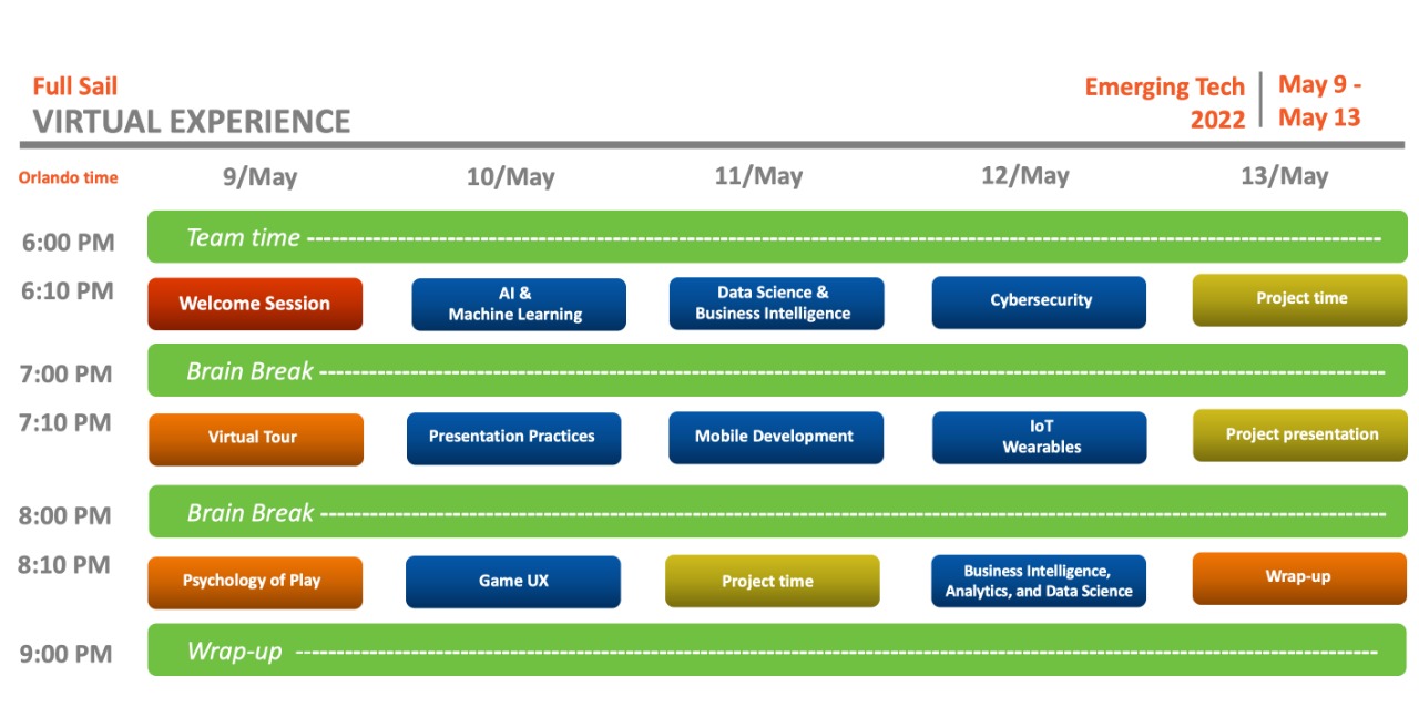 Virtual Experience 2022 May Calendar.