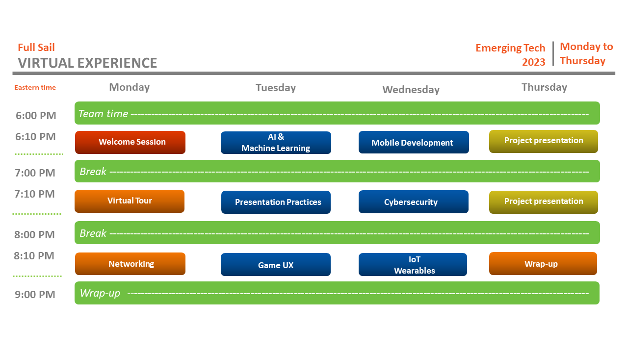 Virtual Experience 2023 March Calendar.